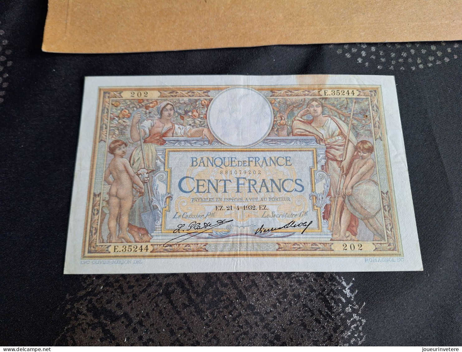 France Billet De 100 Francs Luc Olivier Merson EZ Du 21/04/1932 E.35244 TTB - Sonstige – Europa