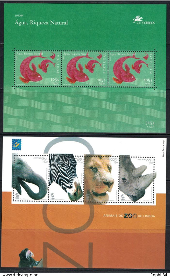 PORTUGAL - TIMBRES DE L'ANNEE 2001 - NEUF - DONT 11 BLOCS - FACIALE 32€24. - Ungebraucht