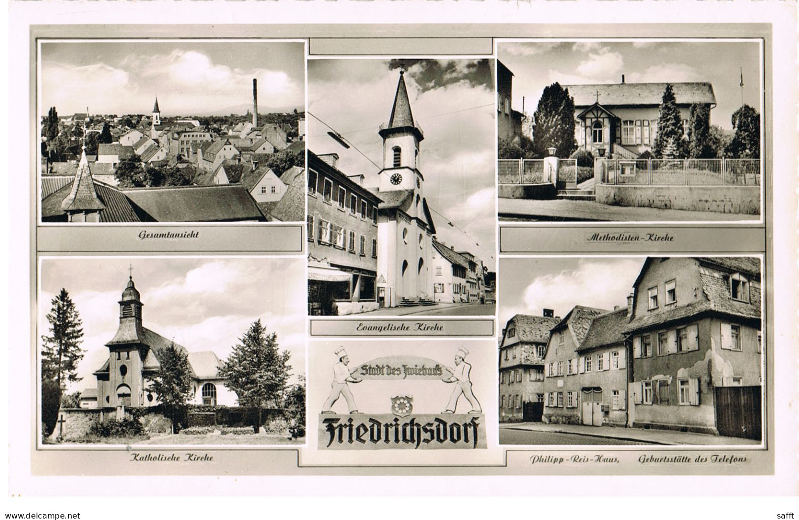 AK Friedrichsdorf/Hochtaunuskreis, 5 Ansichten 1960 - Taunus