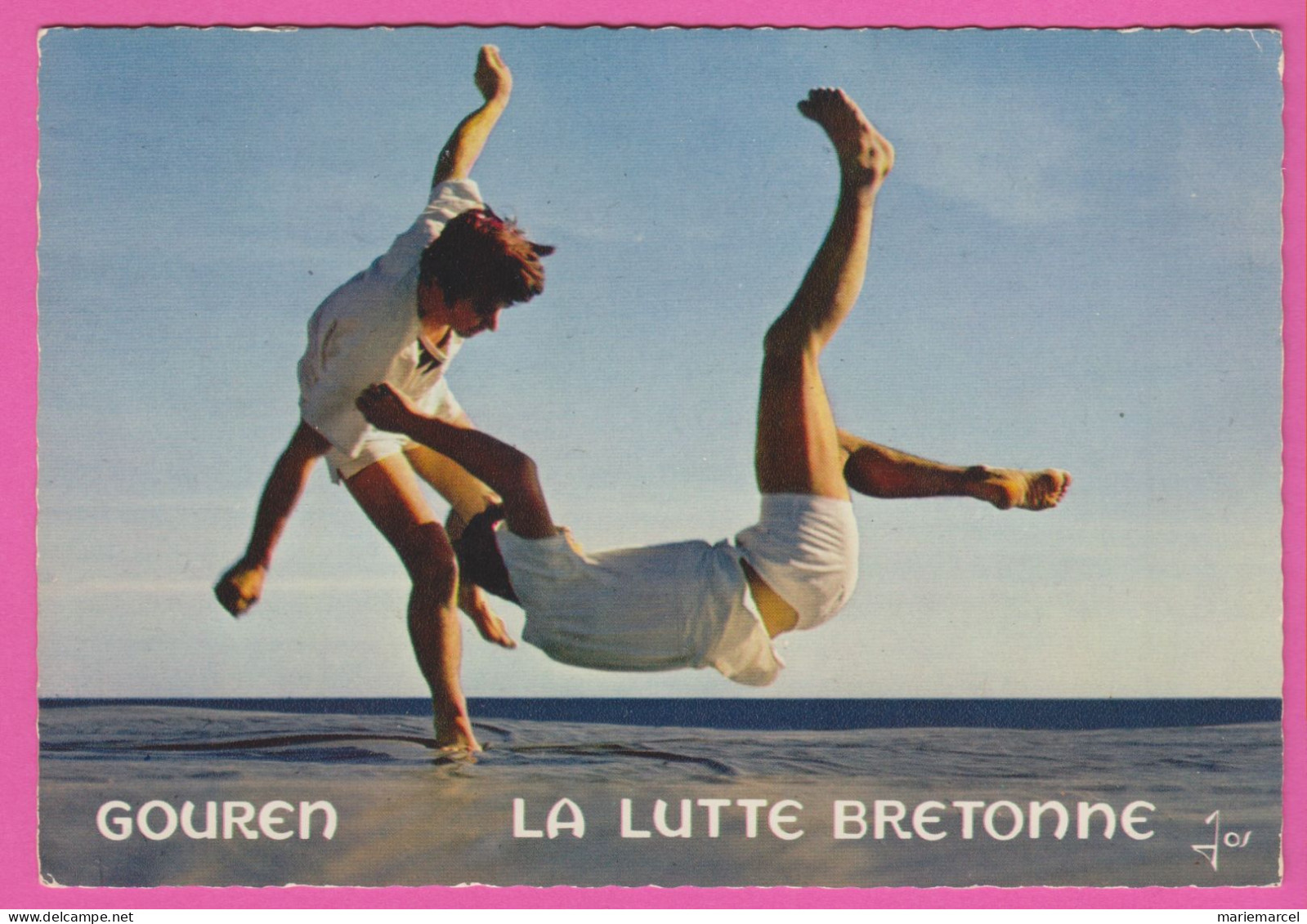 LA LUTTE BRETONNE - GOUREN - CPM Dentelée Grand Format - Lutte Entre 2 Hommes - Lucha