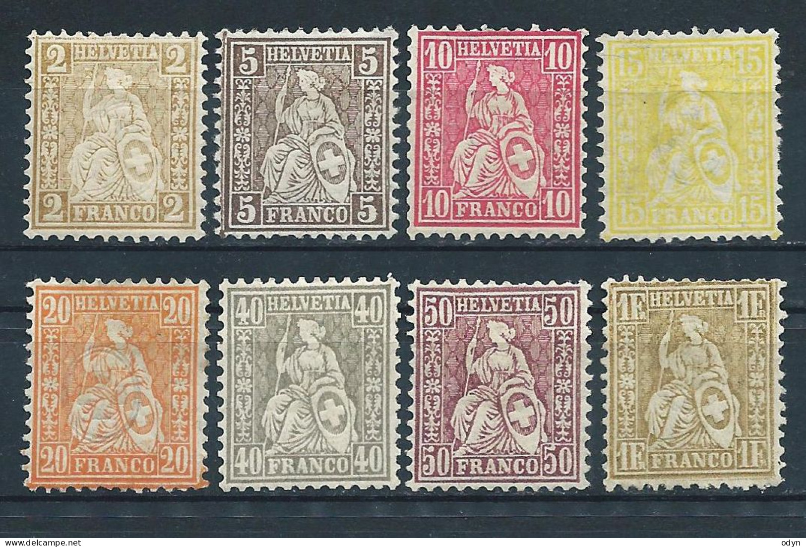 Switzerland, 1881, Uncompleted Set MiNr 36-44 - (missed MiNr 41) - Unused */(*) - See Description - Neufs