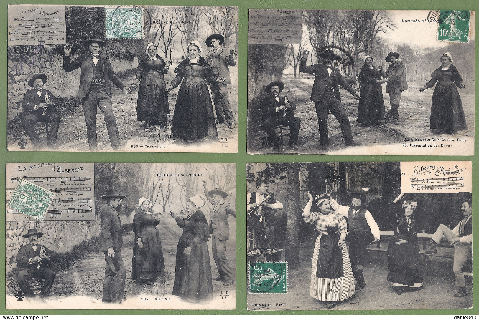 Très Bon Lot De 135 CPA/CPSM FOLKLORIQUE D'AUVERGNE - Costumes, Danses, Scènes De Vie, Habitat & Quelques Fantaisies - 100 - 499 Cartoline