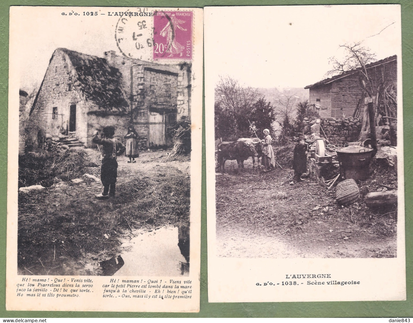 Très bon lot de 135 CPA/CPSM FOLKLORIQUE D'AUVERGNE - Costumes, danses, Scènes de vie, habitat & quelques fantaisies