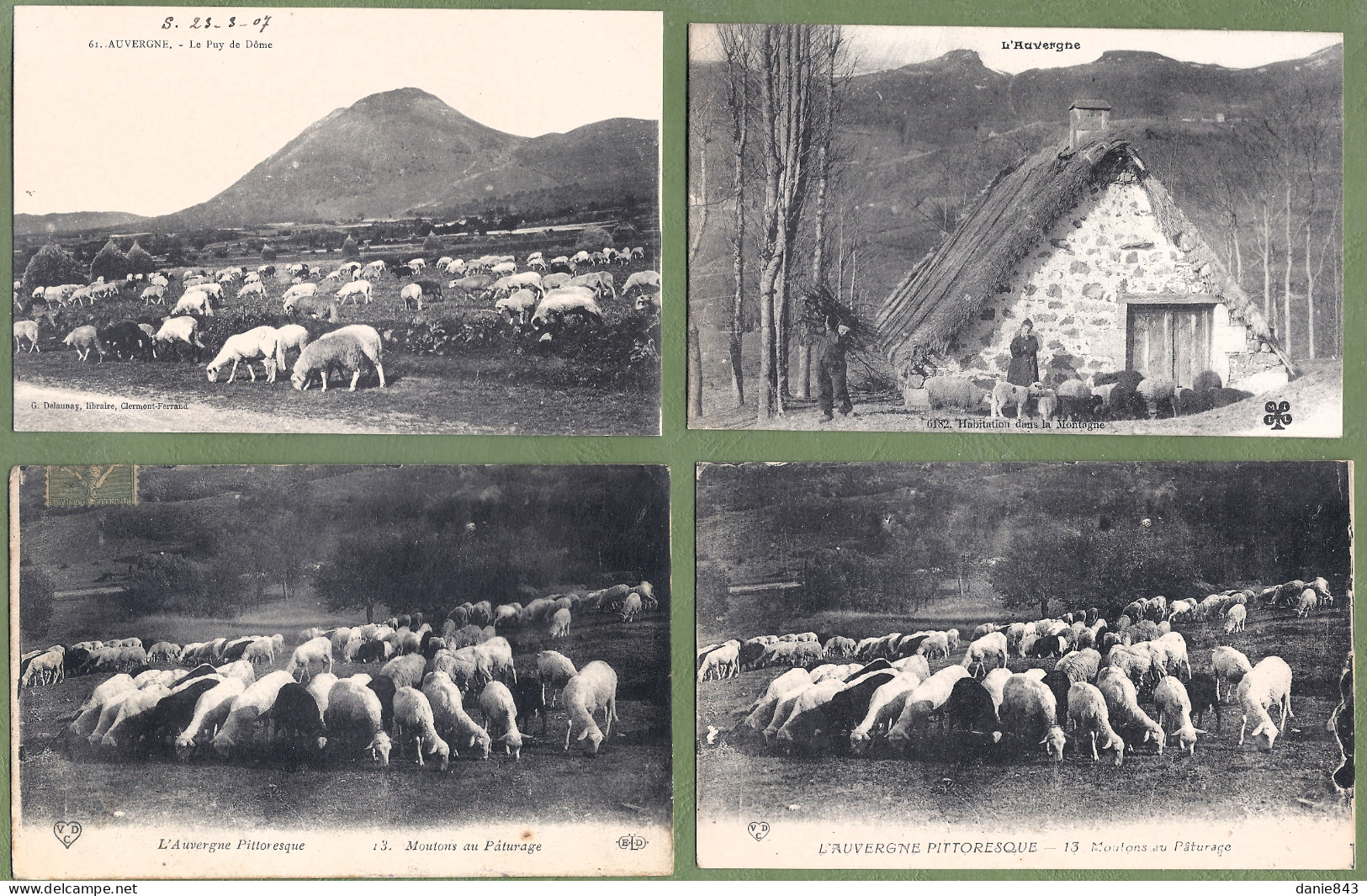 Très bon lot de 135 CPA/CPSM FOLKLORIQUE D'AUVERGNE - Costumes, danses, Scènes de vie, habitat & quelques fantaisies