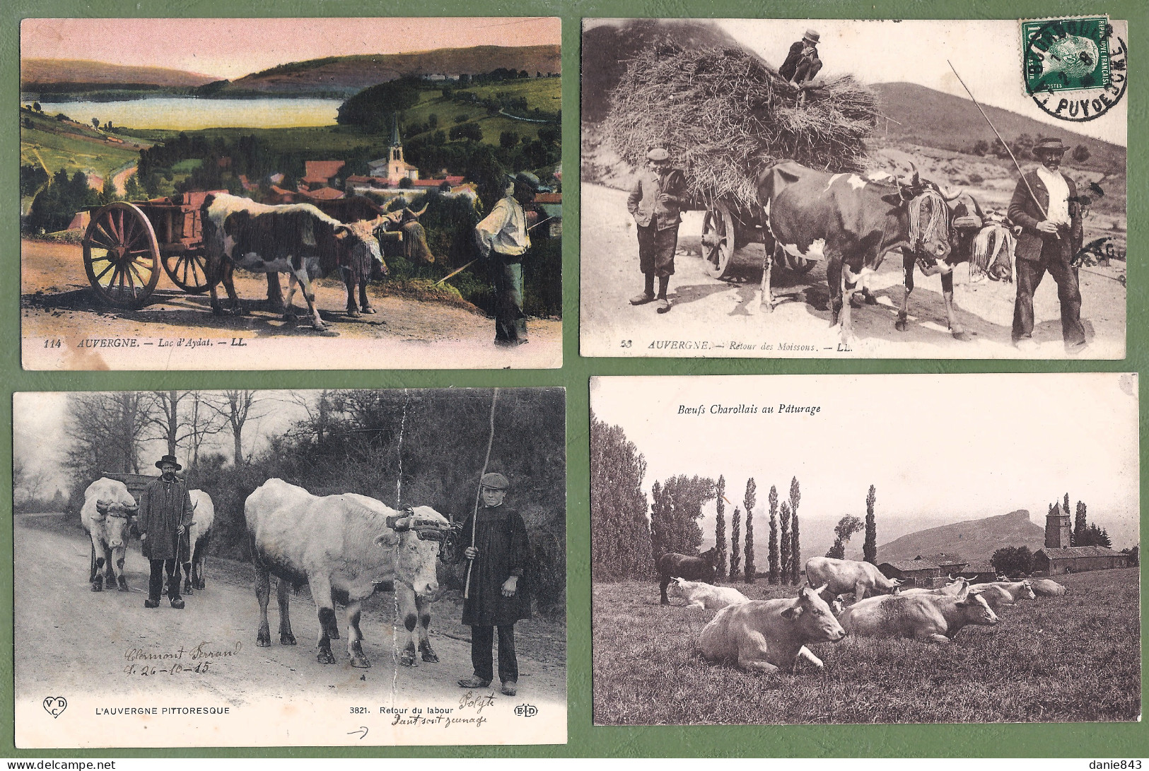 Très bon lot de 135 CPA/CPSM FOLKLORIQUE D'AUVERGNE - Costumes, danses, Scènes de vie, habitat & quelques fantaisies