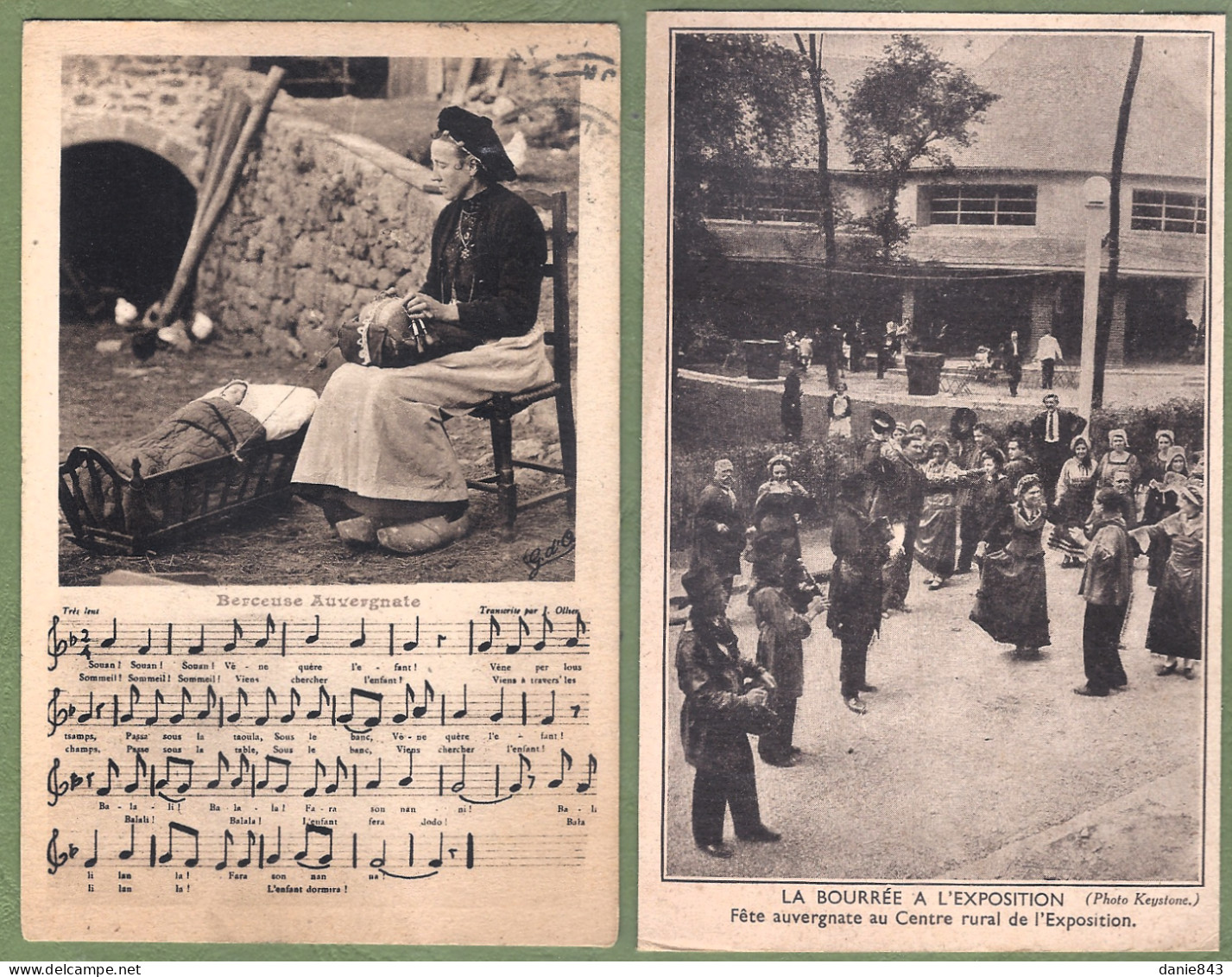 Très bon lot de 135 CPA/CPSM FOLKLORIQUE D'AUVERGNE - Costumes, danses, Scènes de vie, habitat & quelques fantaisies