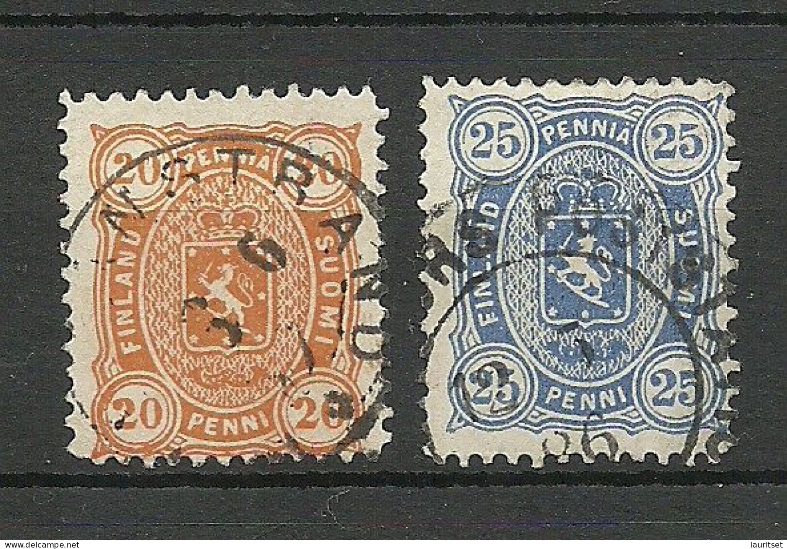 FINLAND FINNLAND 1885  Michel 22 - 23 O - Gebruikt