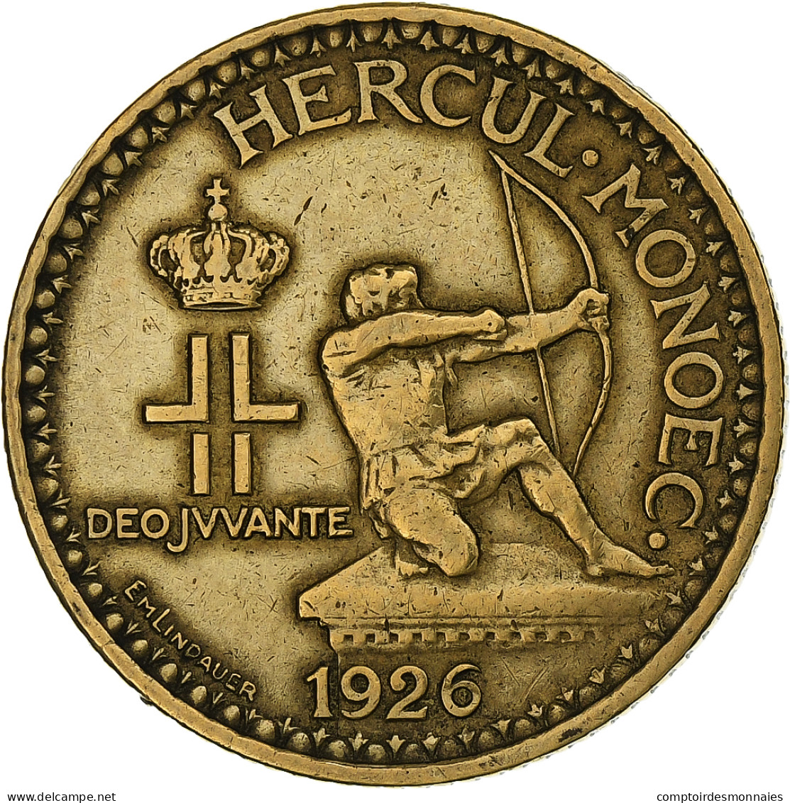 Monaco, Louis II, 2 Francs, 1926, Poissy, Bronze-Aluminium, TTB, Gadoury:MC129 - 1922-1949 Luigi II