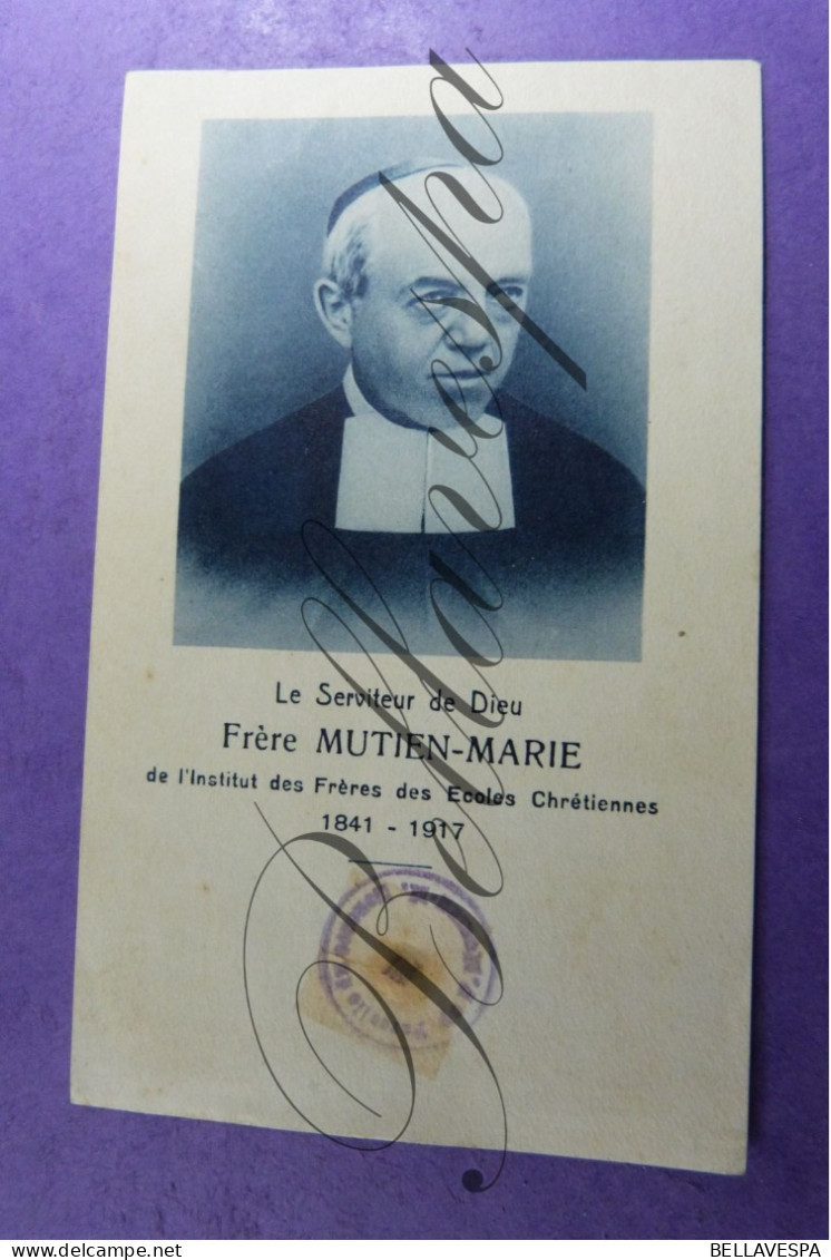 Frère MUTIEN-MARIE 1841-1917 Relique  Relique 1930 - Devotion Images