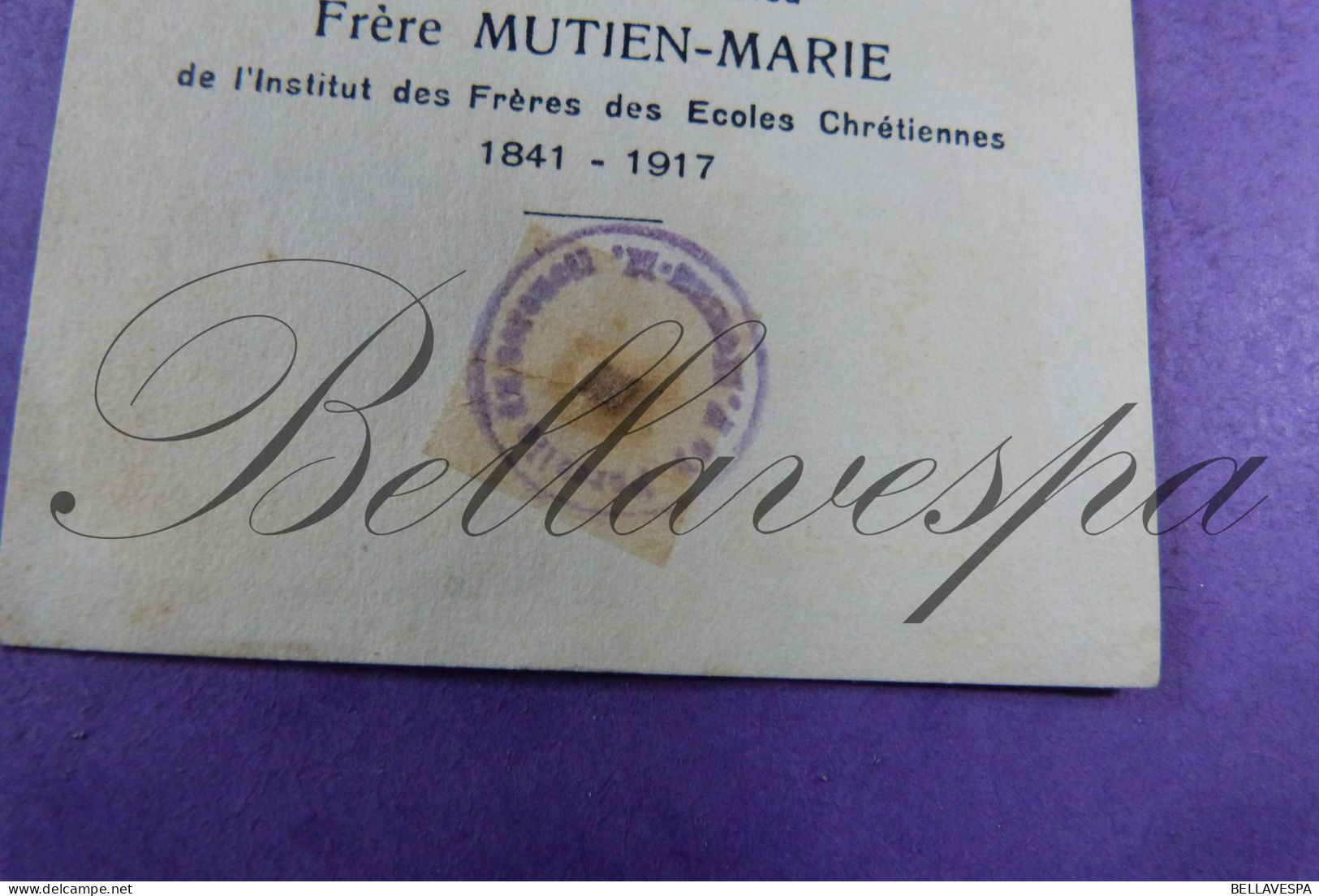 Frère MUTIEN-MARIE 1841-1917 Relique  Relique 1930 - Devotion Images