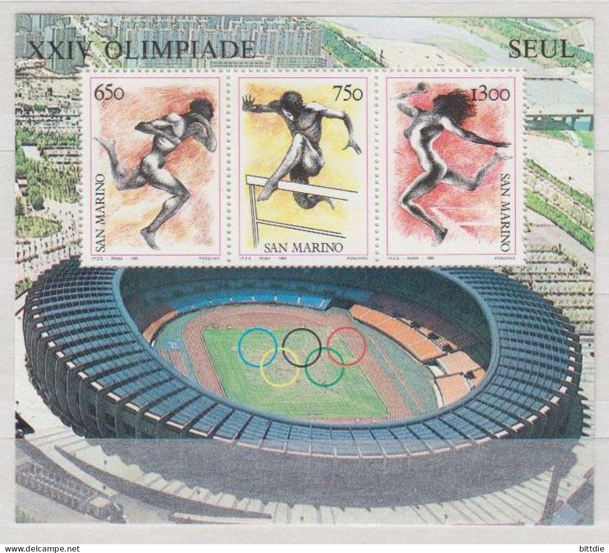 Olympia'88, San Marino  Bl.11 , Xx   (9507) - Summer 1988: Seoul