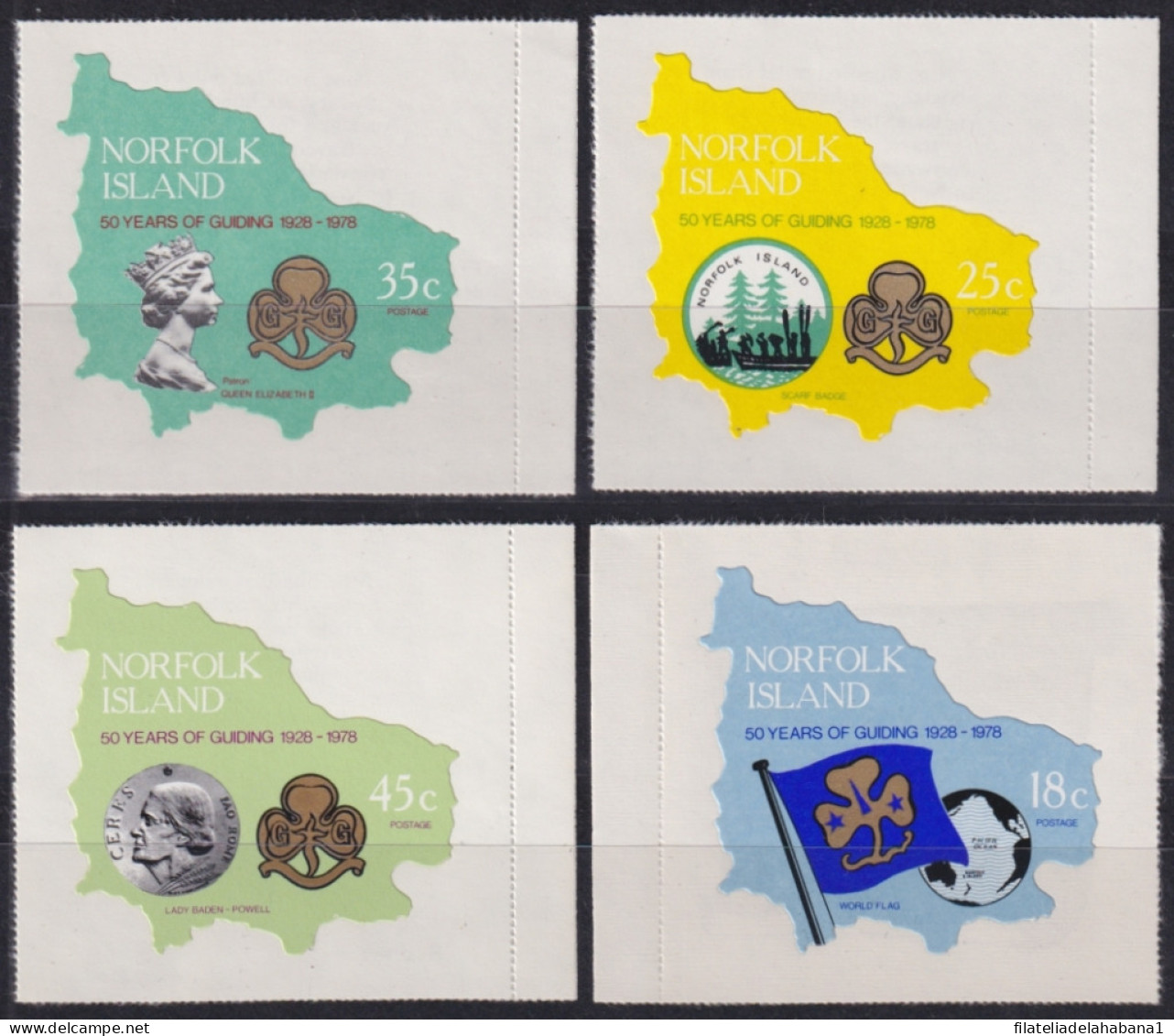 F-EX48316 NORFOLK IS MNH 1978 BOYS SCOUTS 50º ANNIVERSARY SCOUTING GIRL GUIDE.  - Unused Stamps