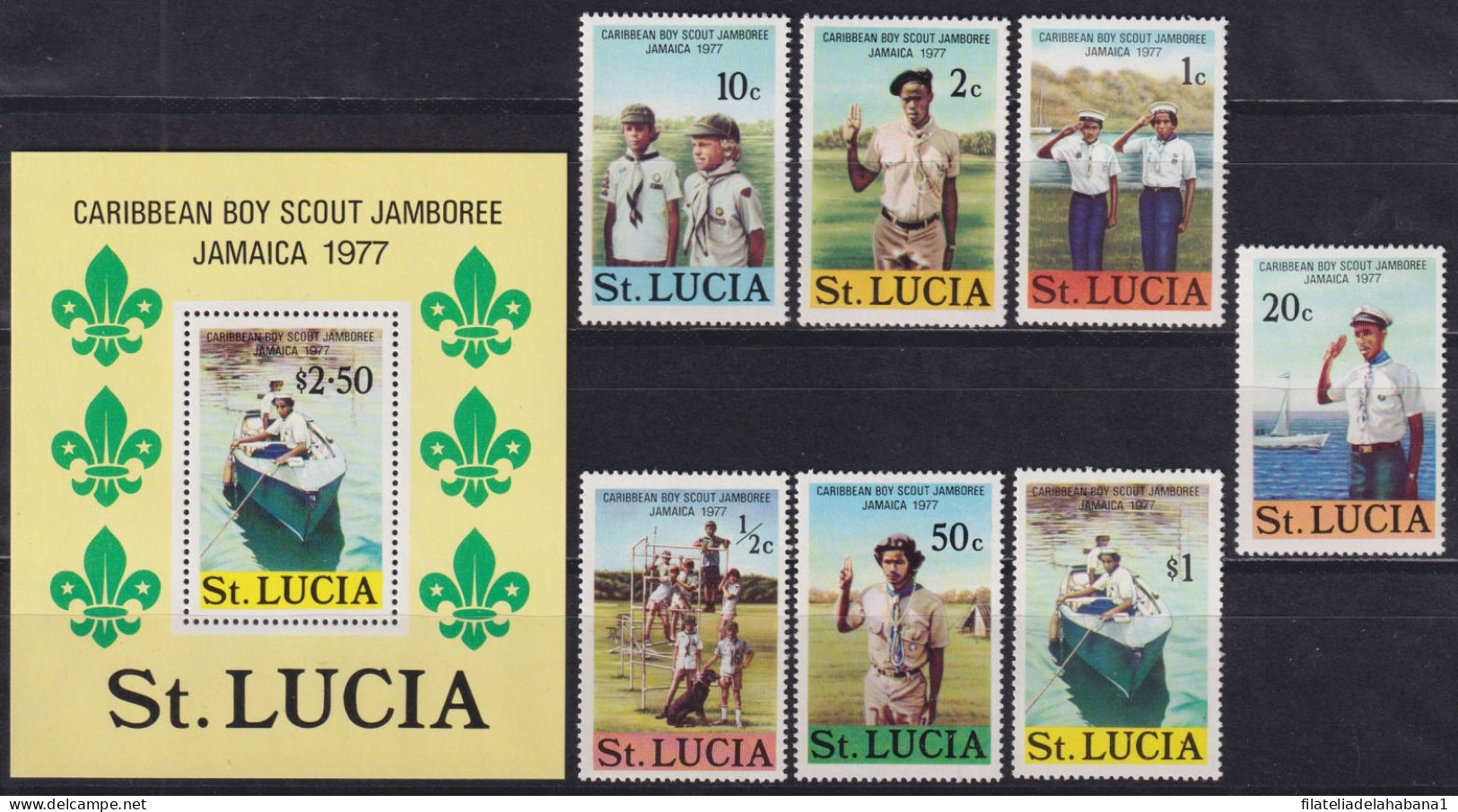 F-EX48318 ST LUCIA IS MNH 1977 BOYS SCOUTS CAMP CARIBBEAN JAMBOREE JAMAICA.  - Nuovi