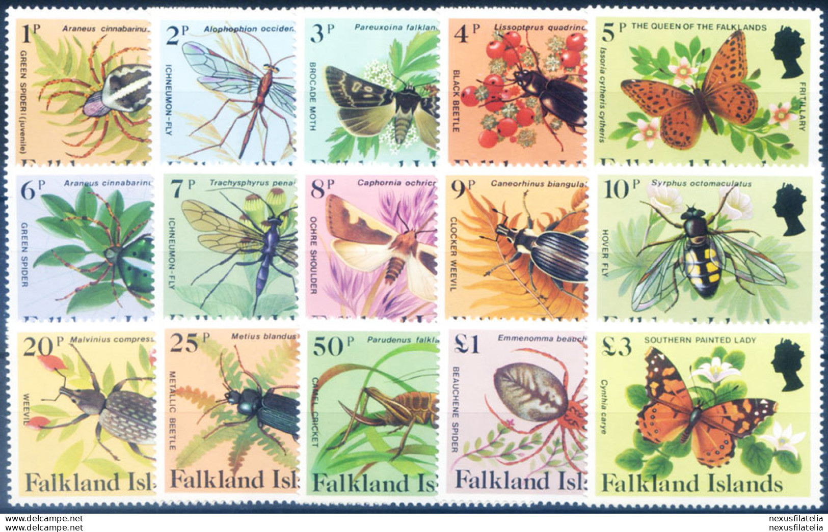 Definitiva. Fauna. Farfalle E Insetti 1984. - Falklandeilanden