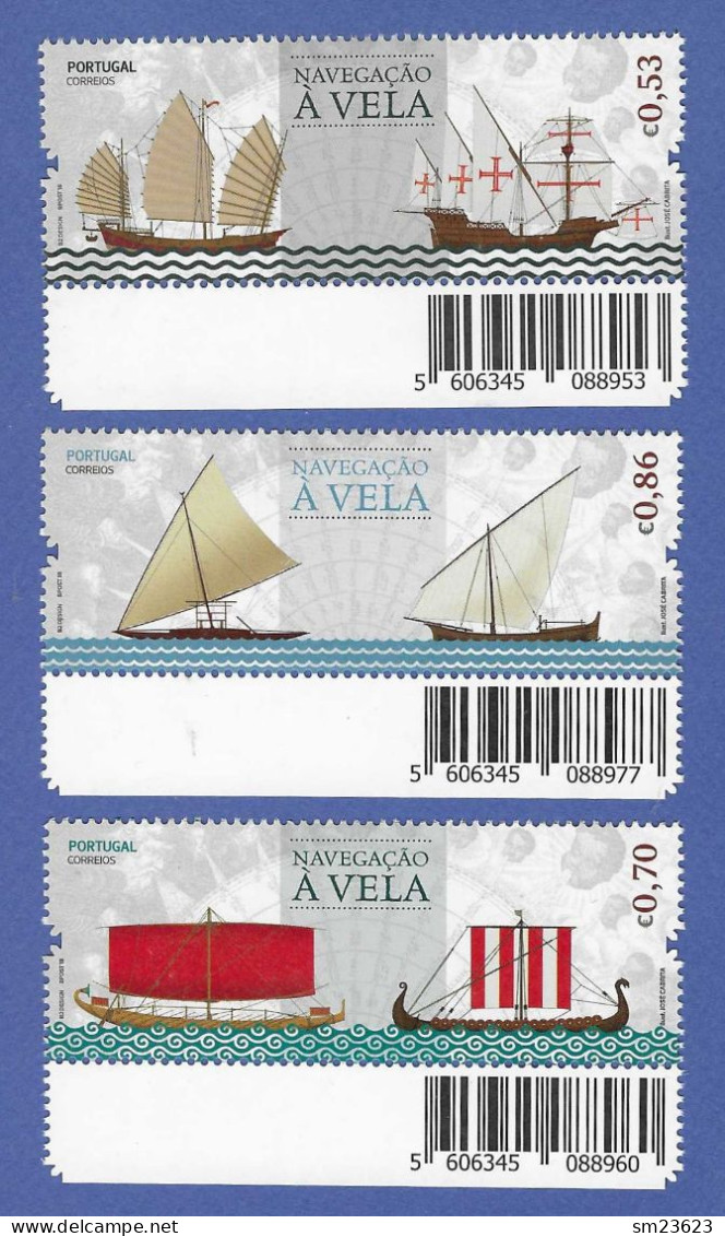Portugal   2018 , Navegacäo A Vela - Segelschiffe - Postfrisch / MNH / (**) - Nuovi