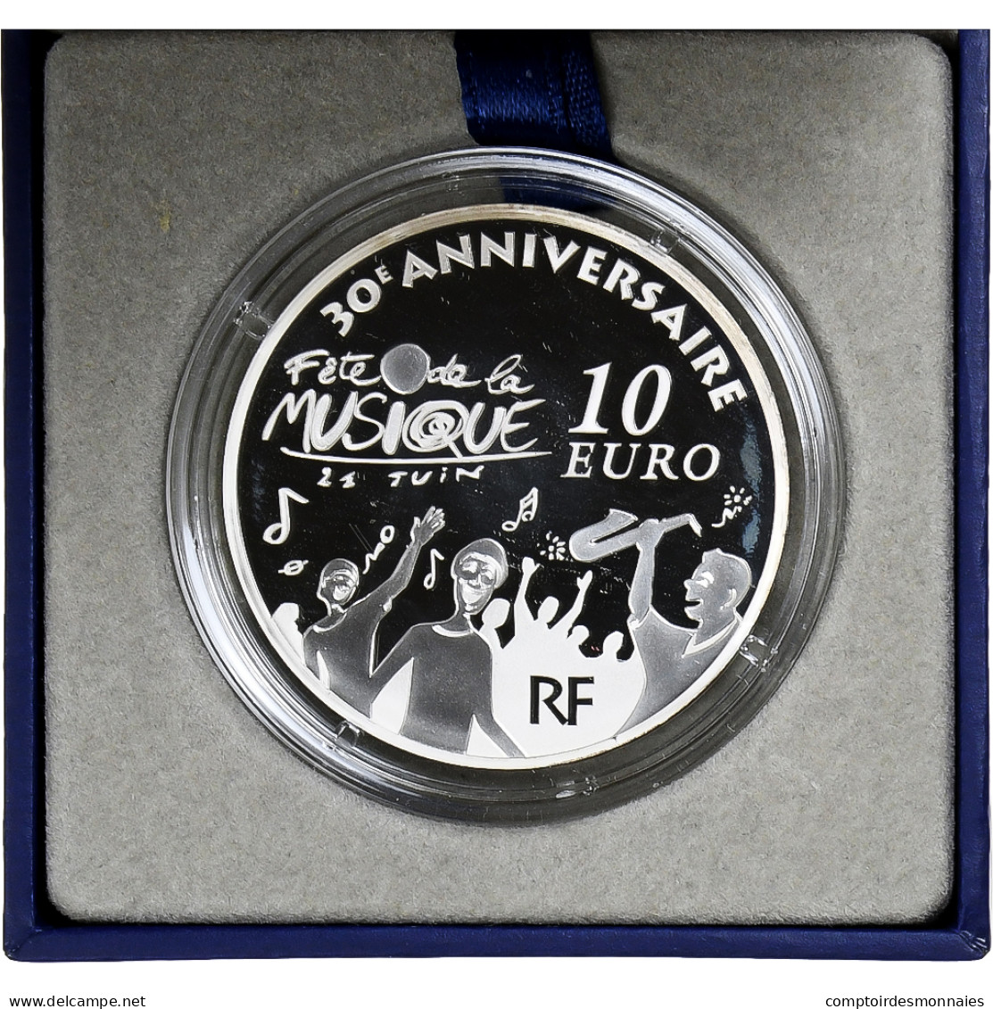 France, 10 Euro, Fête De La Musique, 2011, Monnaie De Paris, BE, FDC, Argent - France