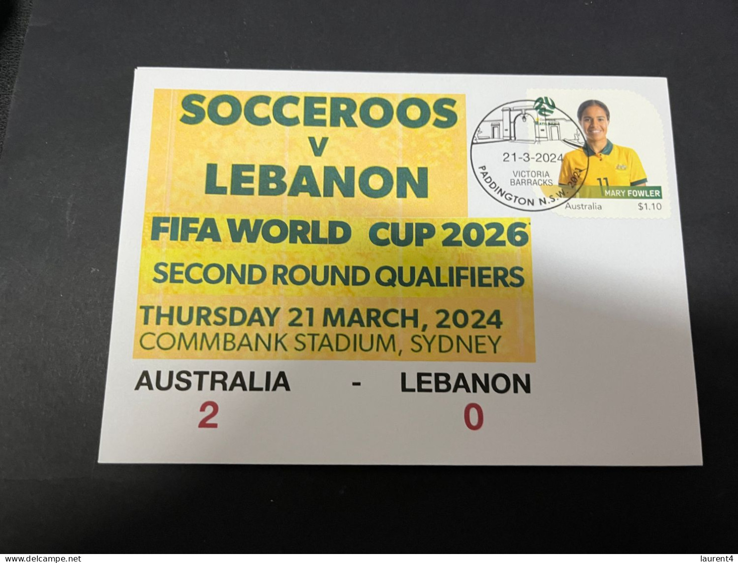 24-3-2024 (3 Y 52) Football - FIFA World Cup 2026 Qualifier - Australia Socceroos (2) V Lebanon (0) 21-3-2024 In Sydney - Other & Unclassified