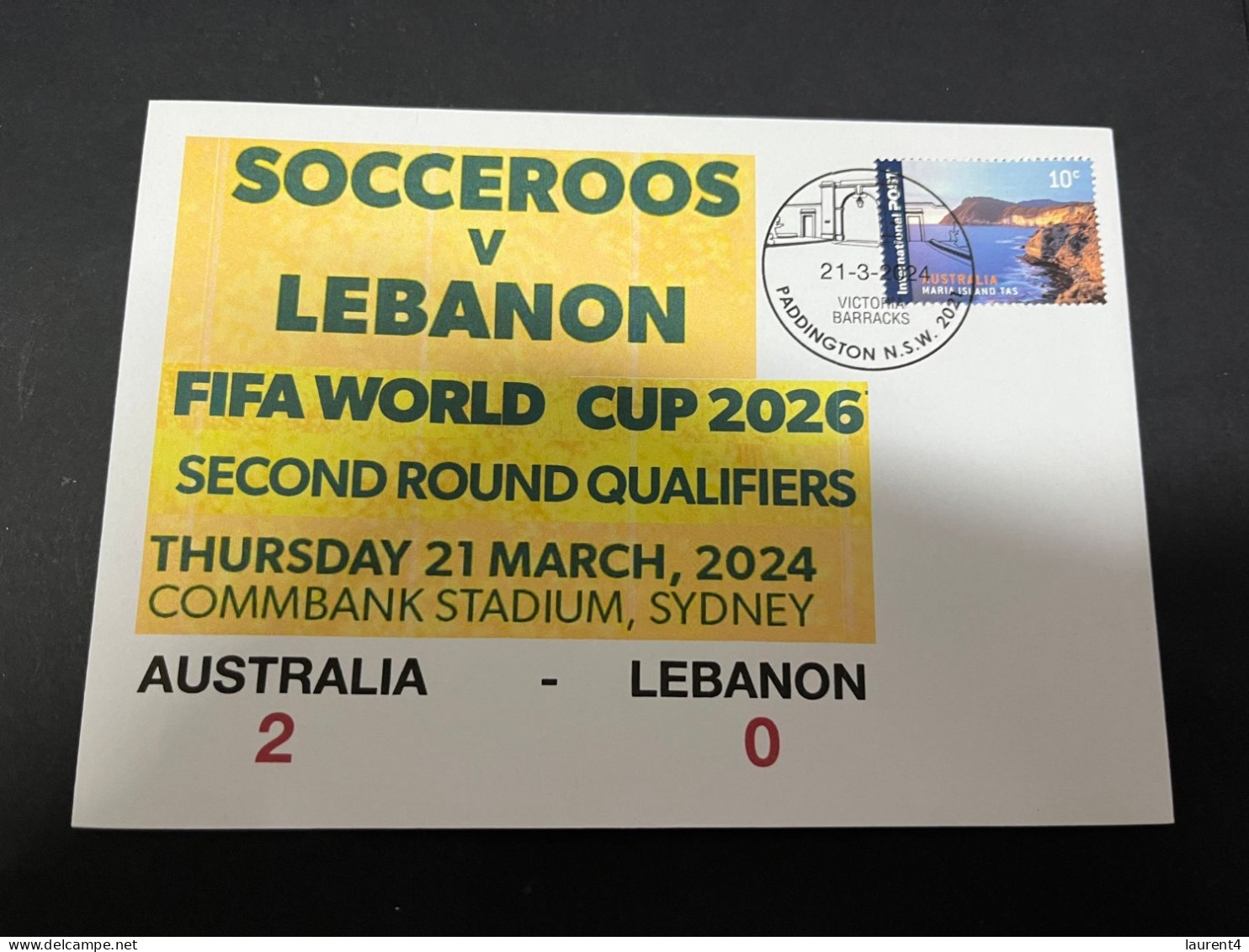 24-3-2024 (3 Y 52) Football - FIFA World Cup 2026 Qualifier - Australia Socceroos (2) V Lebanon (0) 21-3-2024 In Sydney - Andere & Zonder Classificatie