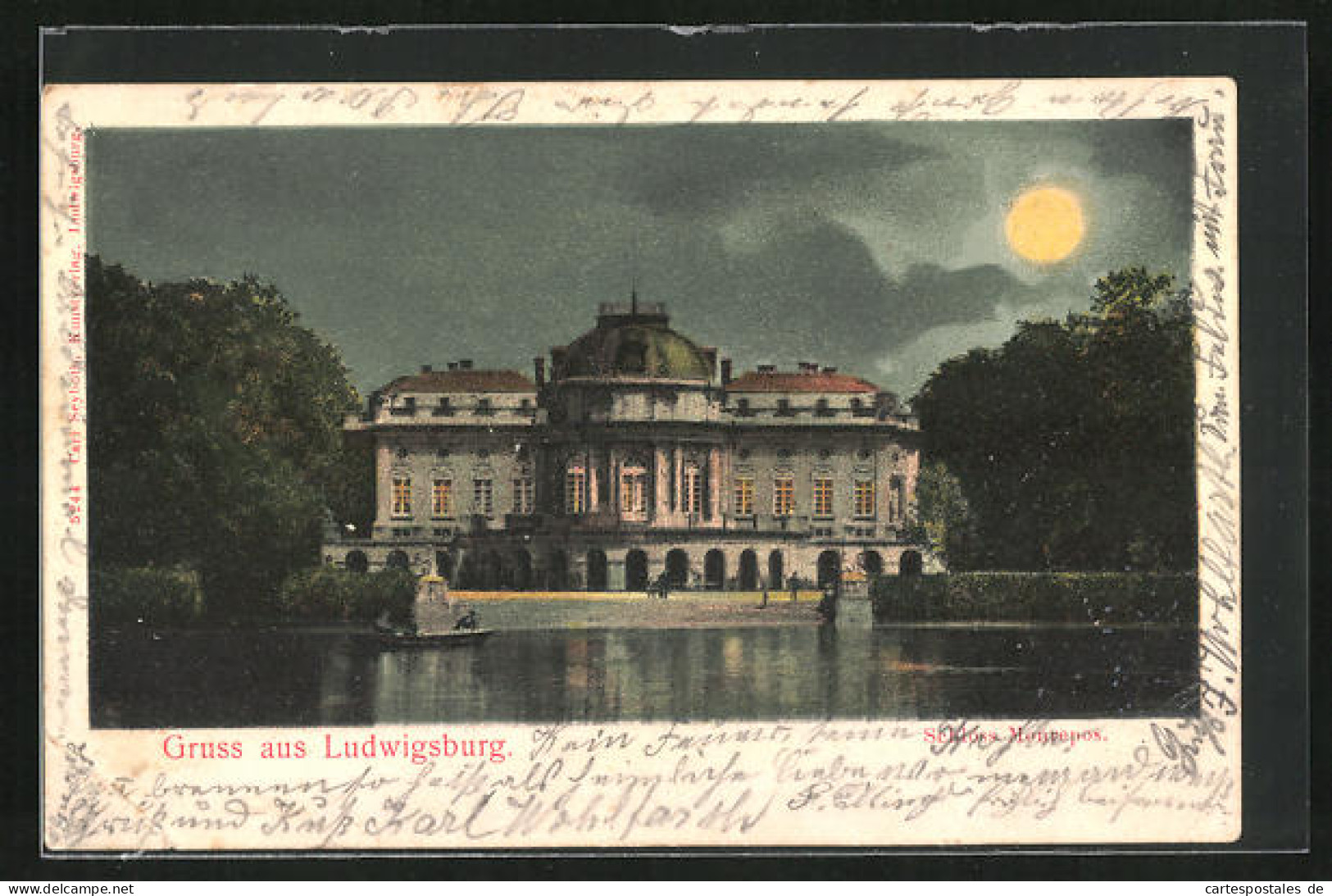 AK Ludwigsburg, Schloss Monrepos Im Mondschein  - Ludwigsburg