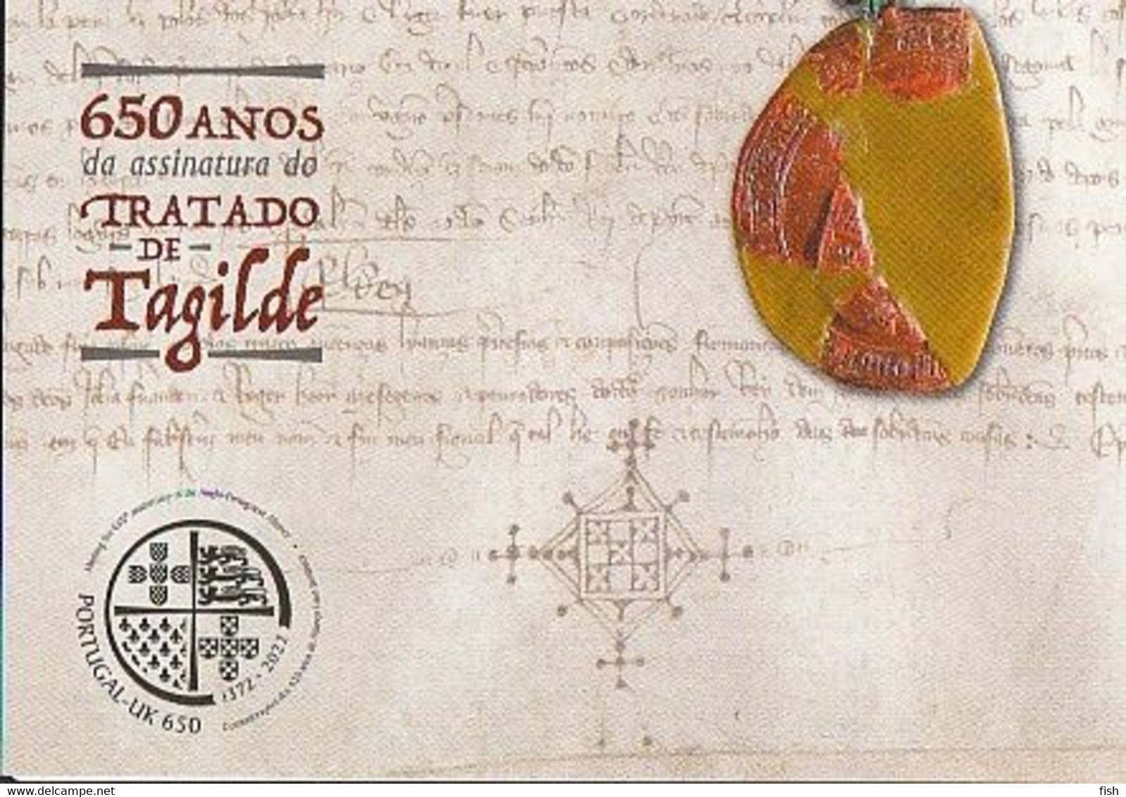 Portugal ** & Postal Stationary, 650 Anos Da Assinatura Do Tratado De Tagilde, Portugal E Gran Bretanha 1372-2022 (838) - Entiers Postaux