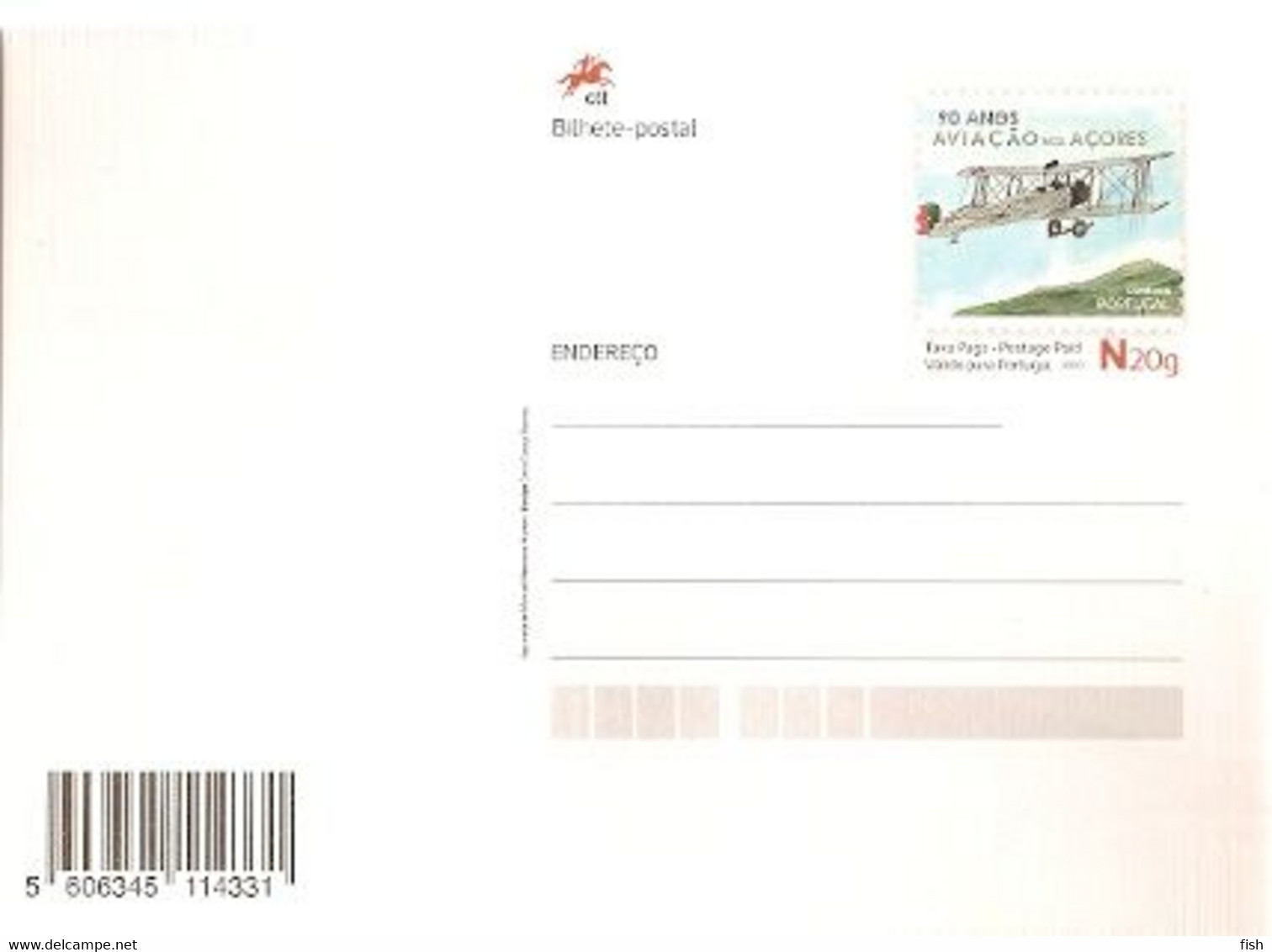 Portugal ** & Postal Stationary, 90 Years Of Azores Aviation  2020 (7987) - Entiers Postaux