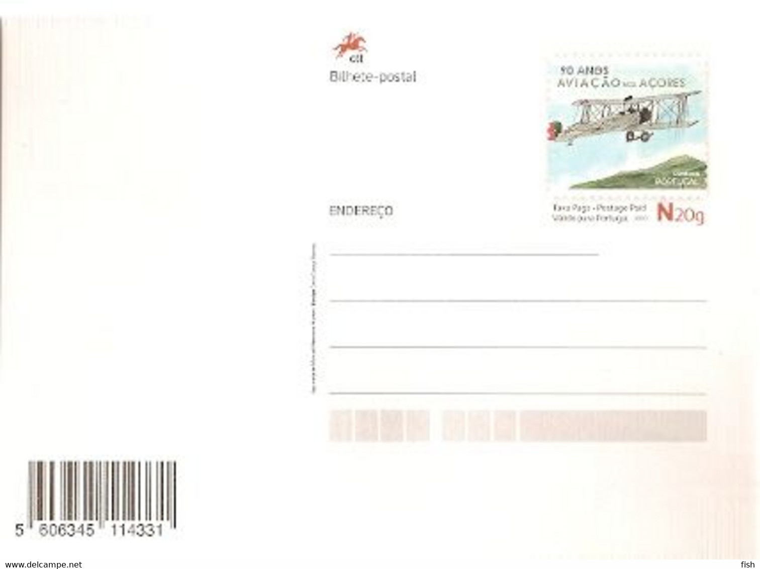 Portugal ** & Postal Stationary, 90 Years Of Azores Aviation  2020 (7987) - Enteros Postales