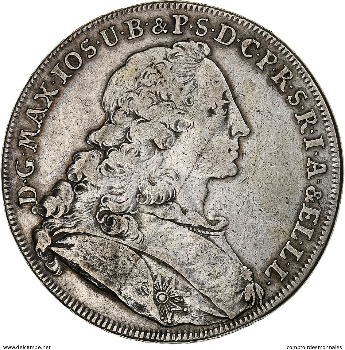 Électorat De Bavière, Maximilian III Joseph, Thaler, 1754, Munich, Argent - Taler Et Doppeltaler