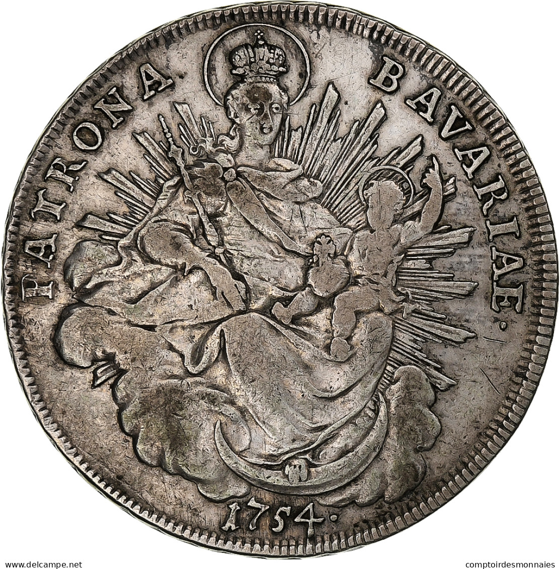 Électorat De Bavière, Maximilian III Joseph, Thaler, 1754, Munich, Argent - Taler & Doppeltaler