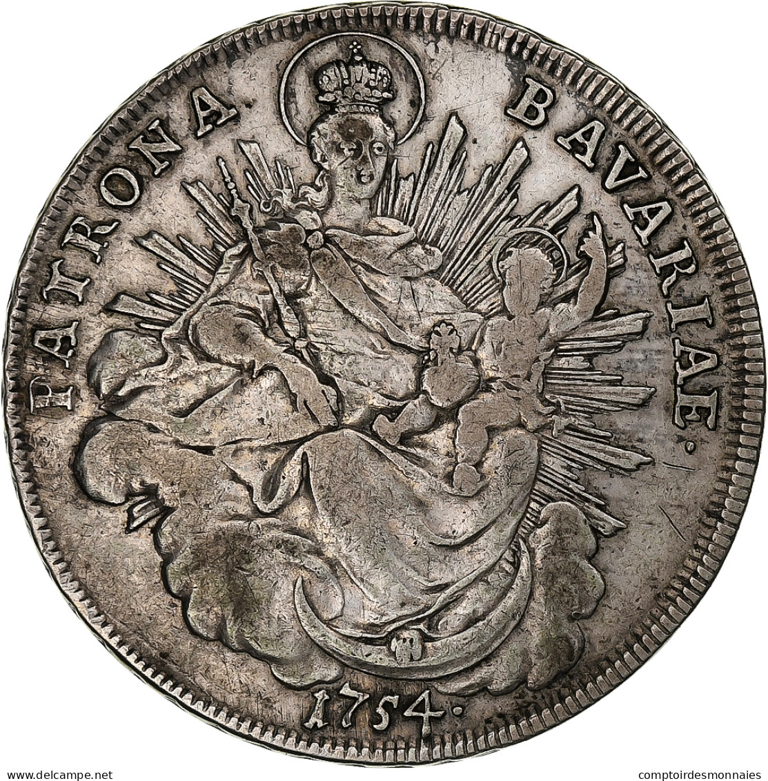Électorat De Bavière, Maximilian III Joseph, Thaler, 1754, Munich, Argent - Taler Et Doppeltaler