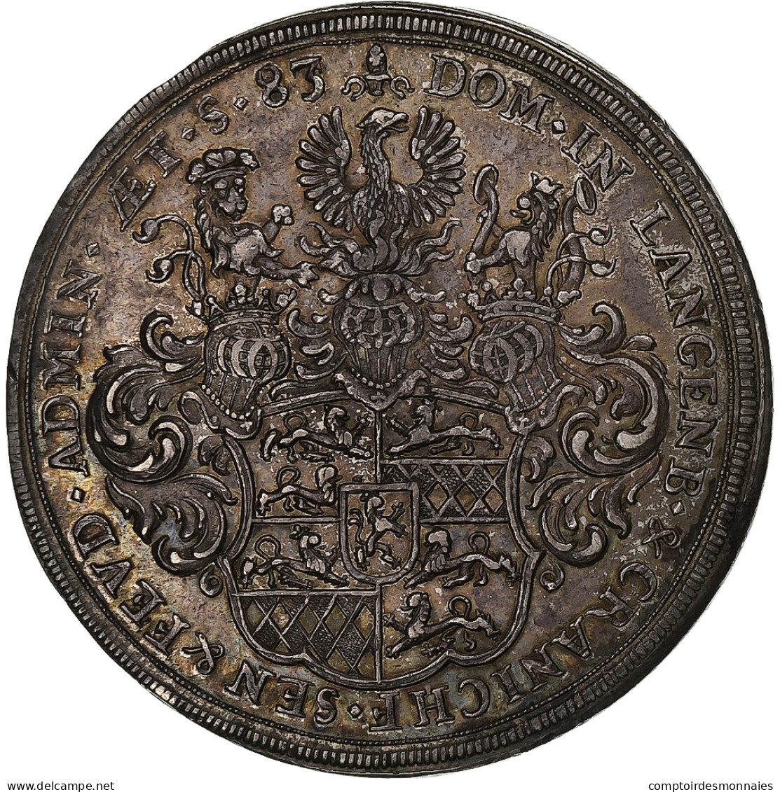 Comté De Neuenstein-Öhringen, Johann Friedrich, Thaler, 1699, Augsbourg, Argent - Taler Et Doppeltaler