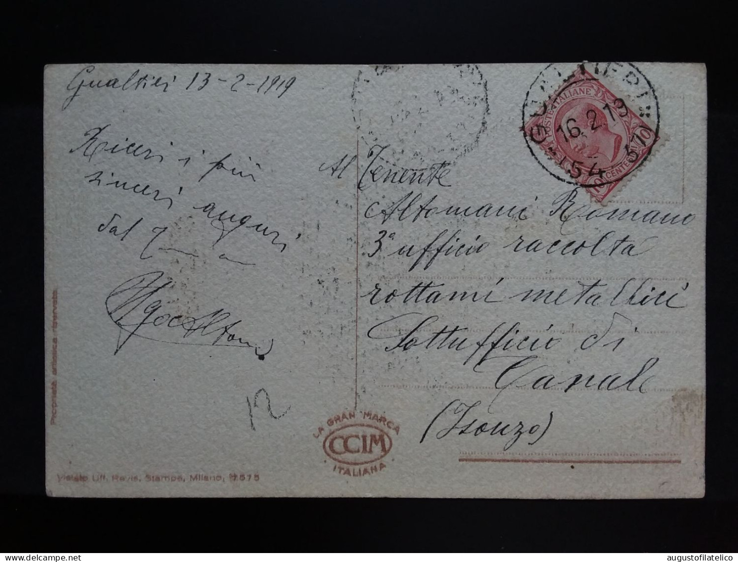 CROCE ROSSA - Crocerossina - Cartolina Viaggiata Nel 1919 + Spese Postali - Croix-Rouge
