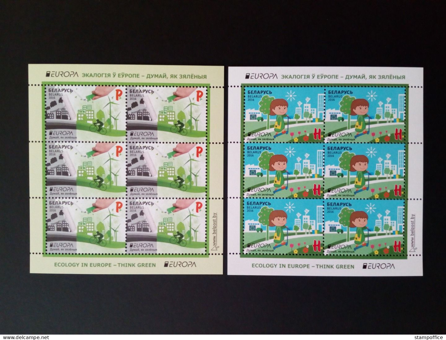 WEISSRUSSLAND MI-NR. 1109-1110 POSTFRISCH(MINT) KLEINBOGENSATZ EUROPA 2016 UMWELZBEWUSST LEBEN - 2016