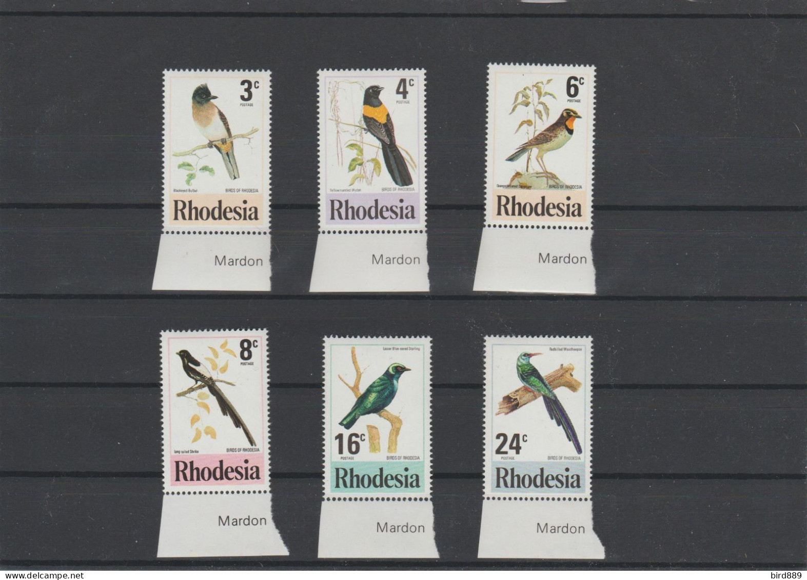1997 Rhodesia Fauna Bird Full Set Of 6 MNH - Autres - Afrique