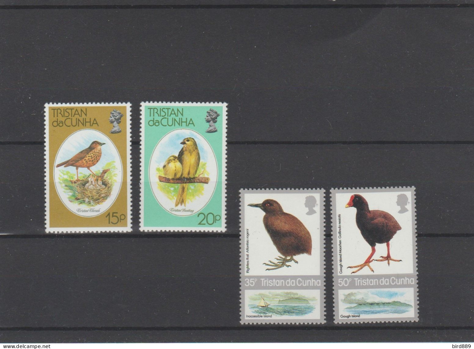 Tristan Da Cunha Fauna Bird 4 Stamps MNH - Tristan Da Cunha