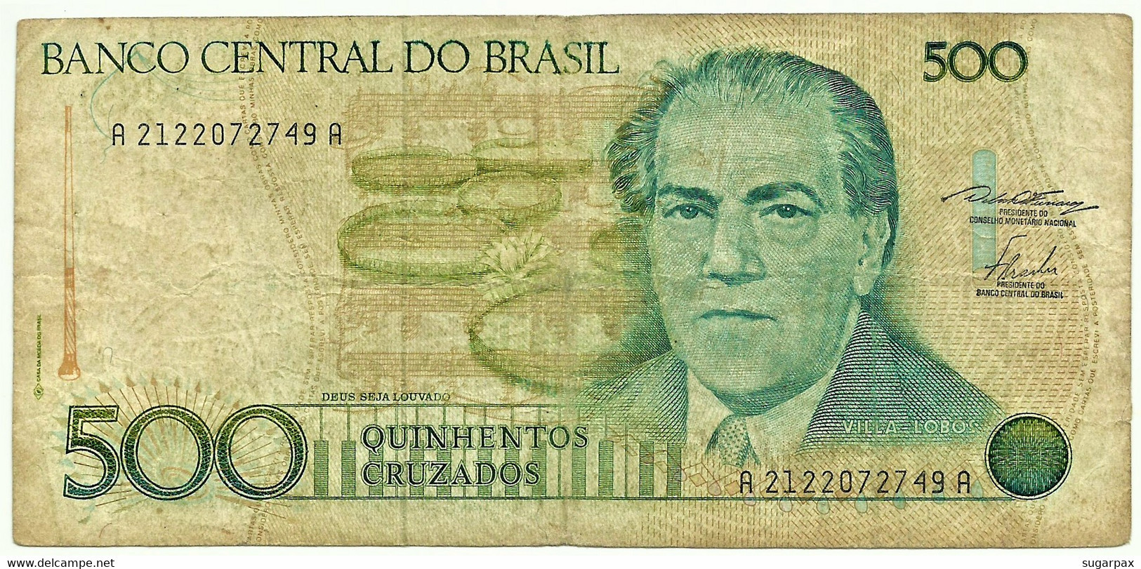 Brasil - 500 Cruzados - ND ( 1986 ) - Pick 212.a - Sign. 23 - Serie: 2122 - Brésil