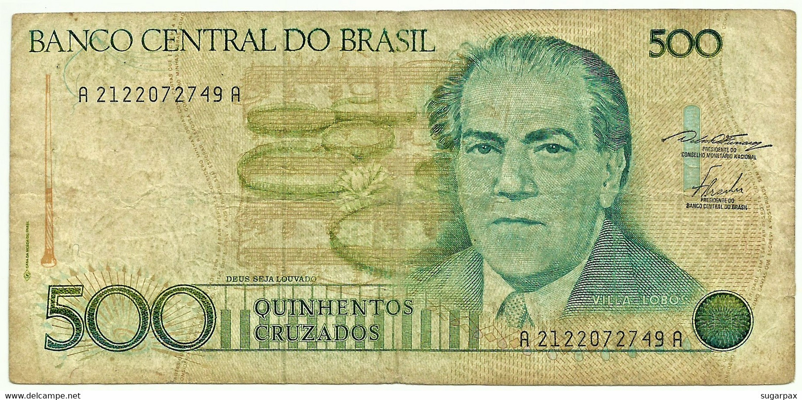 Brasil - 500 Cruzados - ND ( 1986 ) - Pick 212.a - Sign. 23 - Serie: 2122 - Brasil