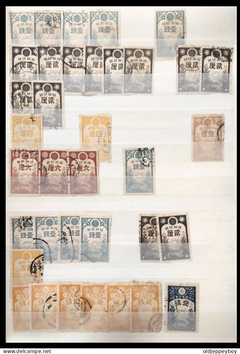 36 X JAPAN FISCAL NIPPON REVENUE TAX 1889 JAPAN Tobacco Duty Tax Revenue Used Perf. Stamps  - Used Stamps