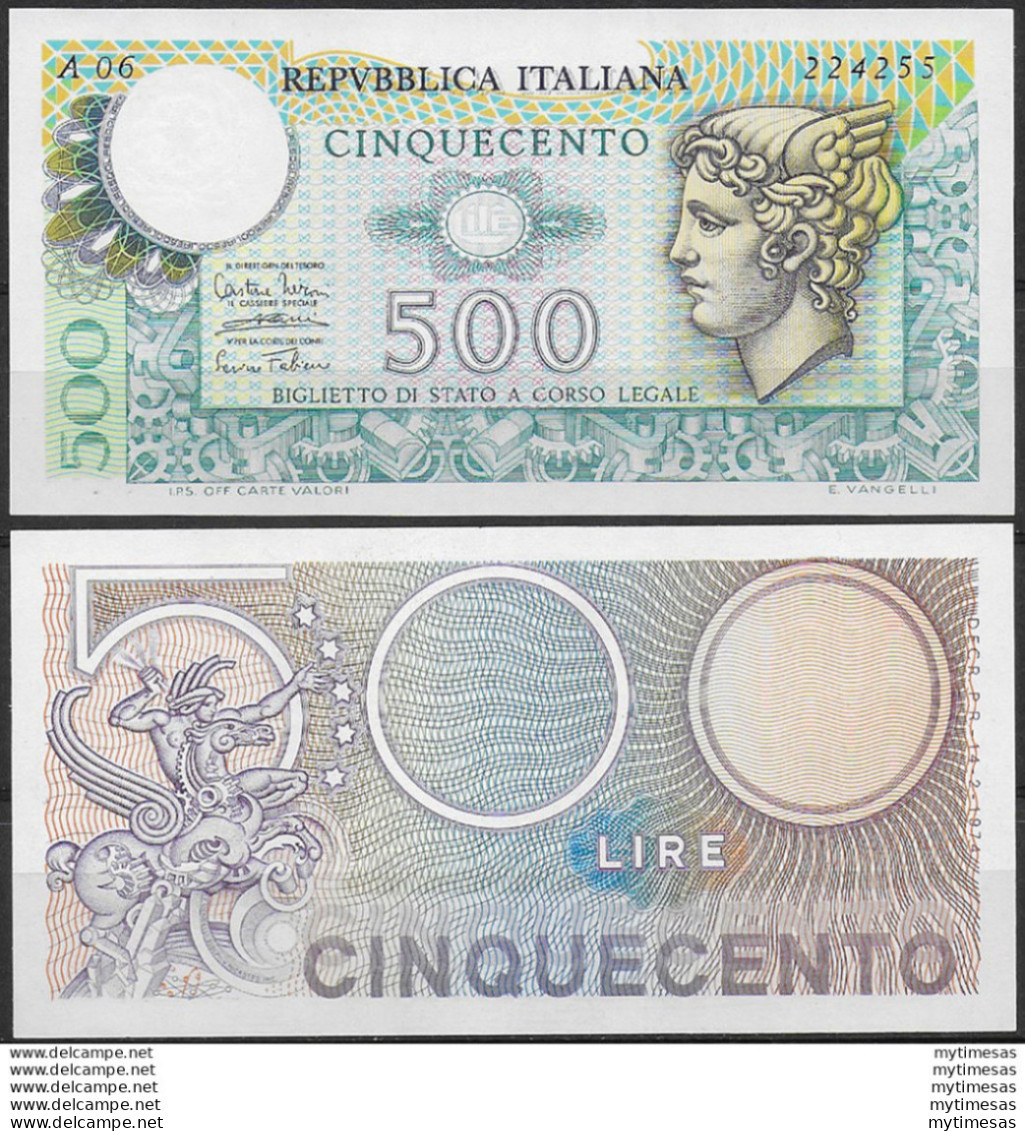 1974 Italia Lire 500 Mercurio FDS Rif. BS 26AA Gigante - Other & Unclassified