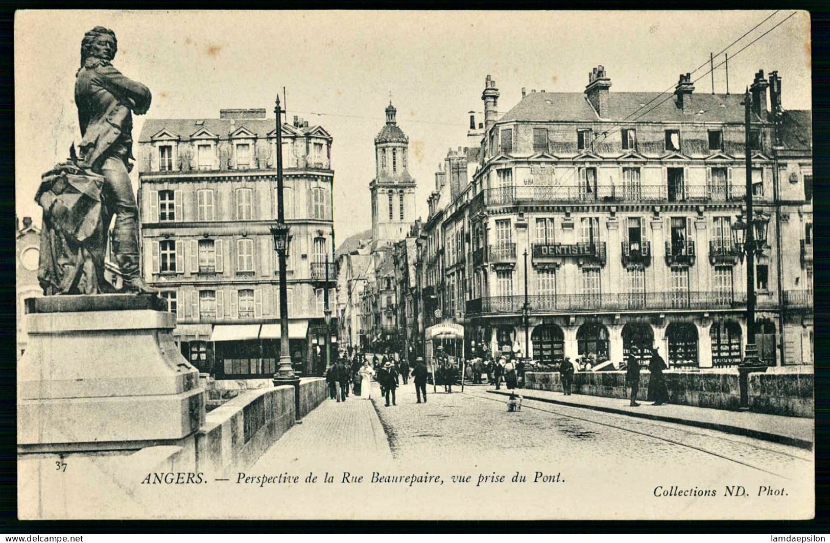 A69  FRANCE CPA  ANGERS - PERSPECTIVE DE LA RUE BEAUREPAIRE - Verzamelingen & Kavels