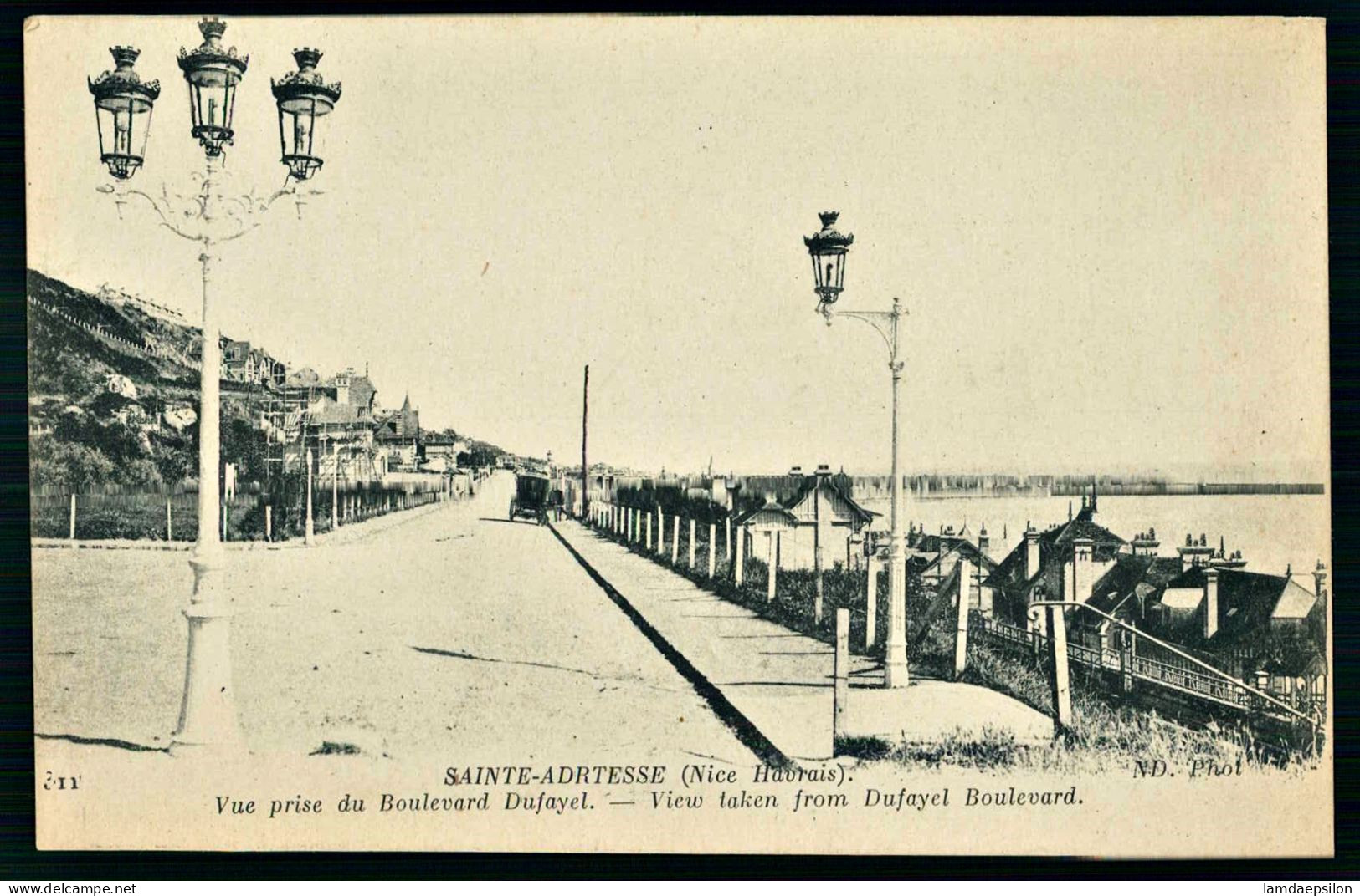 A69  FRANCE CPA NICE - SAINTE ADRESSE - VUE PRISE DU BOULEVARD DUFAYEL - Verzamelingen & Kavels