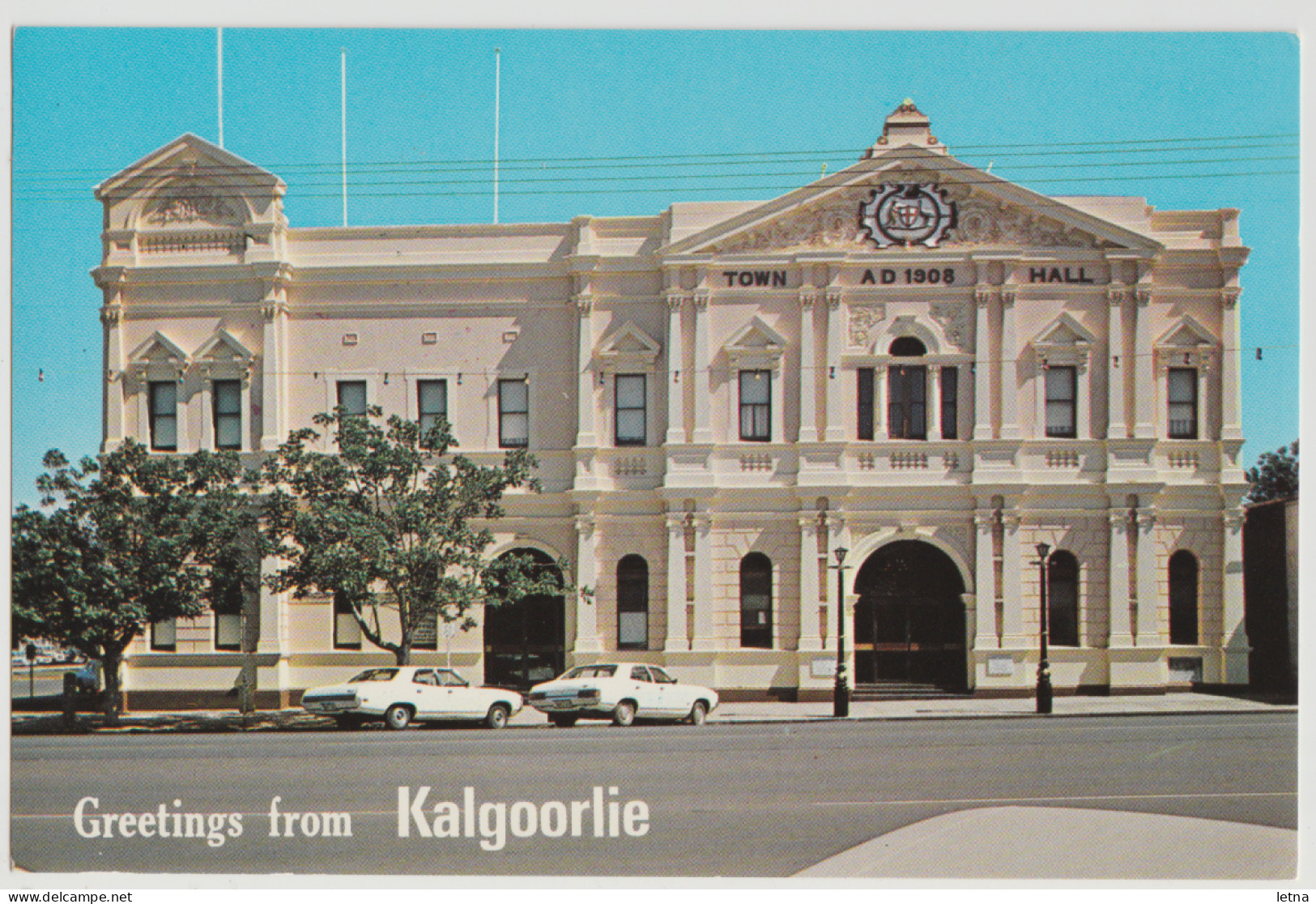 WESTERN AUSTRALIA WA Ford Car Town Hall KALGOORLIE Emu KLG27 Postcard C1970s - Kalgoorlie / Coolgardie