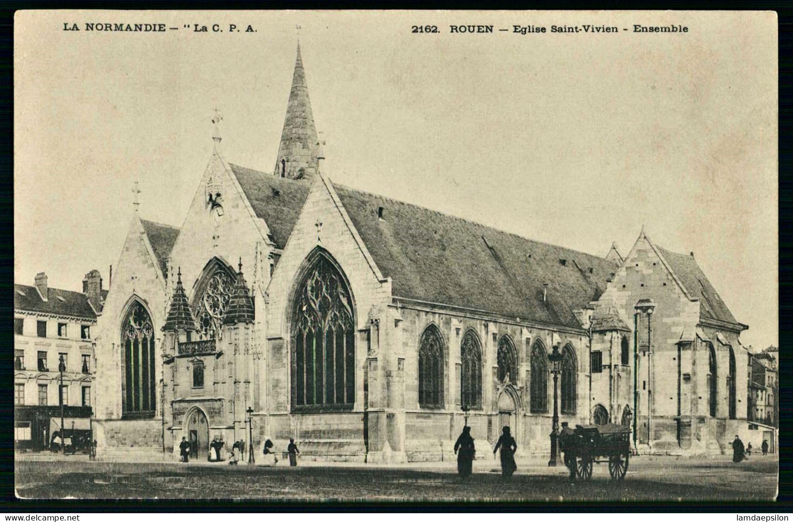 A69  FRANCE CPA LA NORMANDIE ROUEN - EGLISE SAINT VIVIEN - Verzamelingen & Kavels