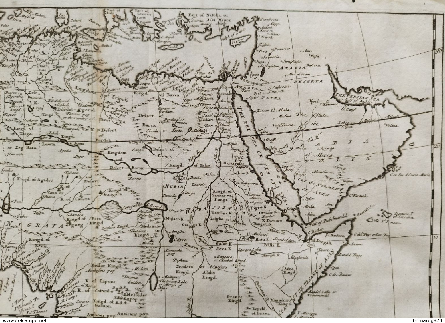 Réunion « England Forest » : carte d’Afrique très rare de Peter Heylin (1703)