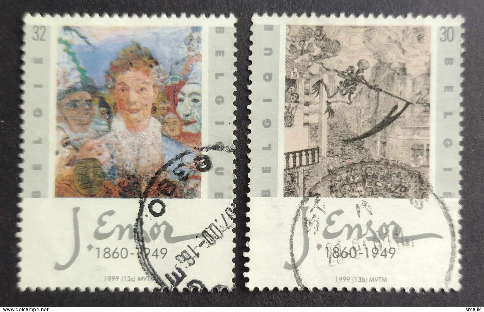 BELGIUM 1999 - Paintings By James Ensor. 2 Stamps Fine Used - Used Stamps