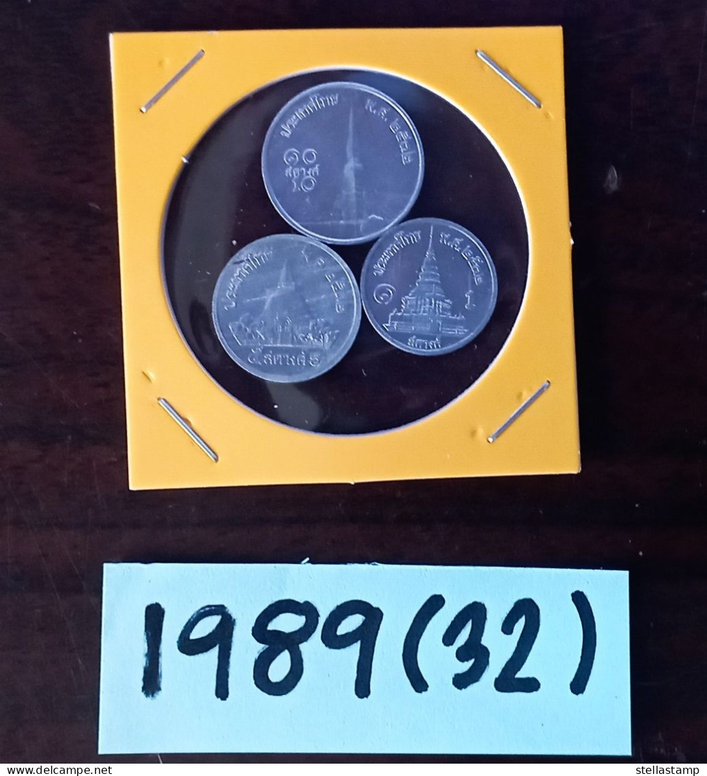 Thailand Coin 1-5-10 SATANG Aluminum Year 1989 - Tailandia
