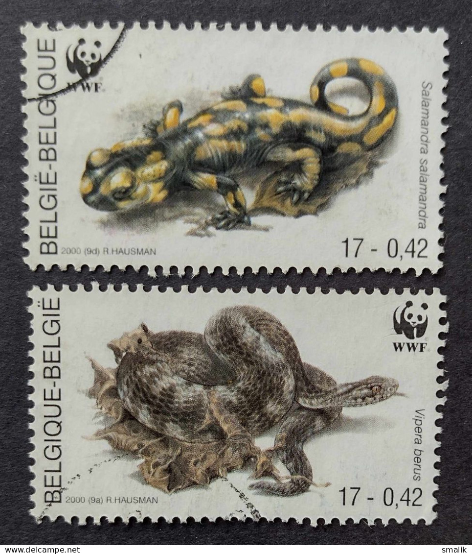 BELGIUM 2000 - WWF Reptiles. 2 Stamps Fine Used - Used Stamps