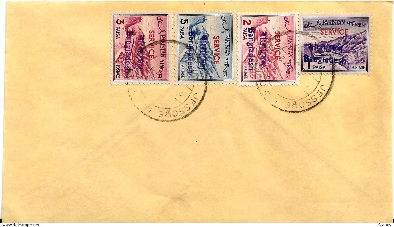 PAKISTAN BANGLADESH 1972 MULTIPLE Overprint On Pakistan Stamps FRANKING COVER Ex. Rare As Per Scan - Bangladesch