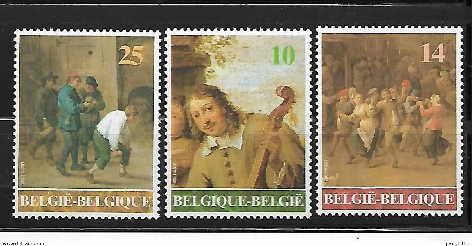 BELGIQUE 1990 PEINTURES  YVERT N°2393/2395 NEUF MNH** - Autres & Non Classés