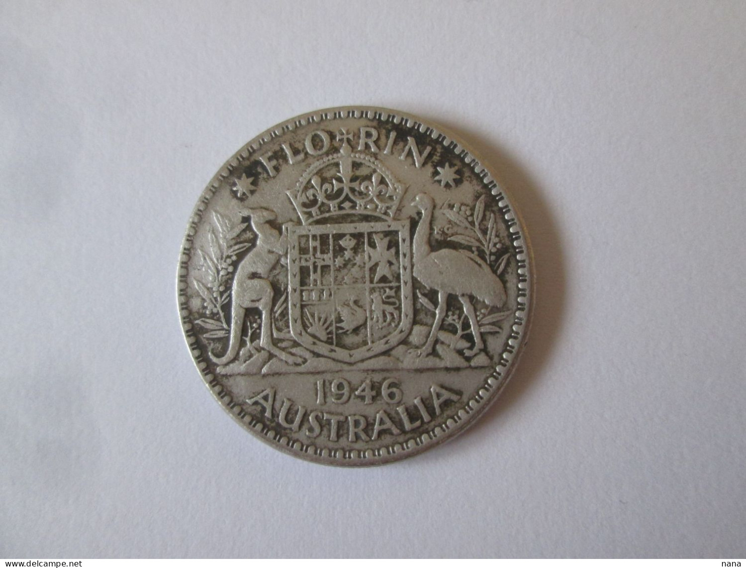 Australia 1 Florin 1946 Argent Tres Belle Piece/Australia 1 Florin 1946 Silver Very Nice Coin - Florin