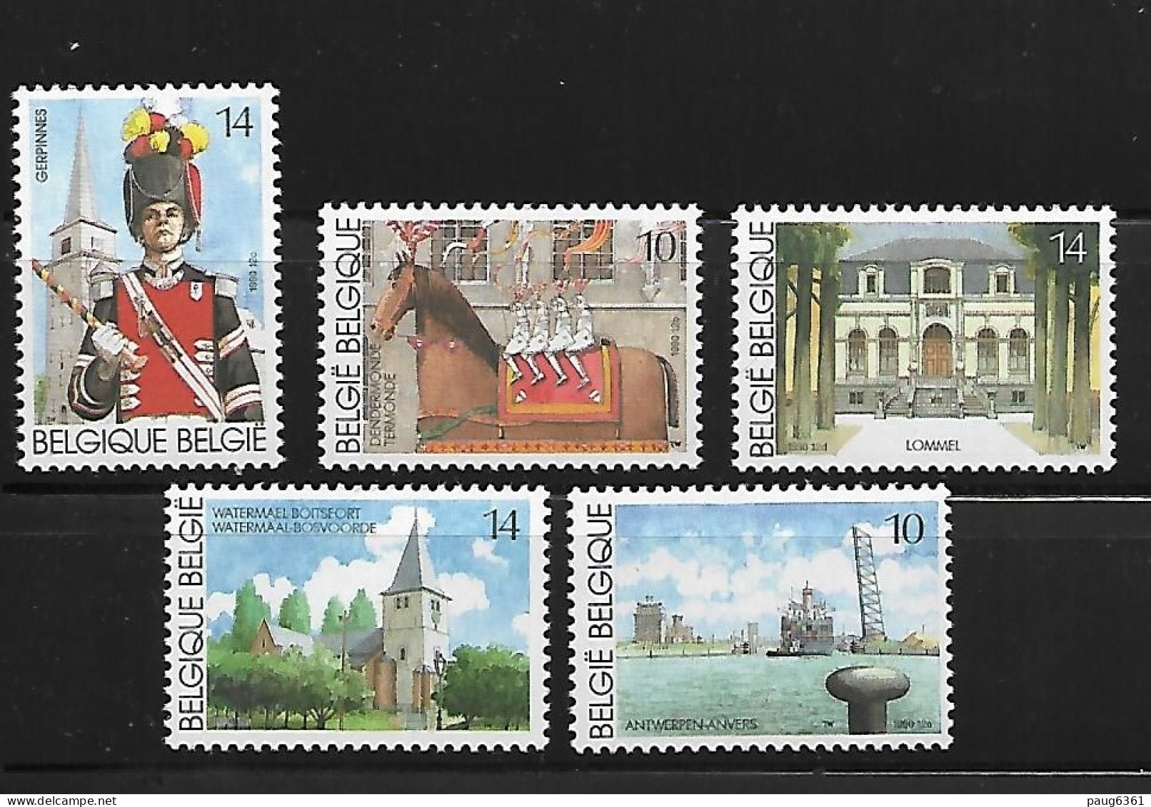 BELGIQUE 1990 SERIE TOURISTIQUE YVERT N°2377/2381  NEUF MNH** - Autres & Non Classés